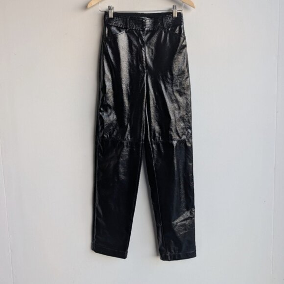 Wilfred black vinyl Funk Pants - Picture 4 of 9